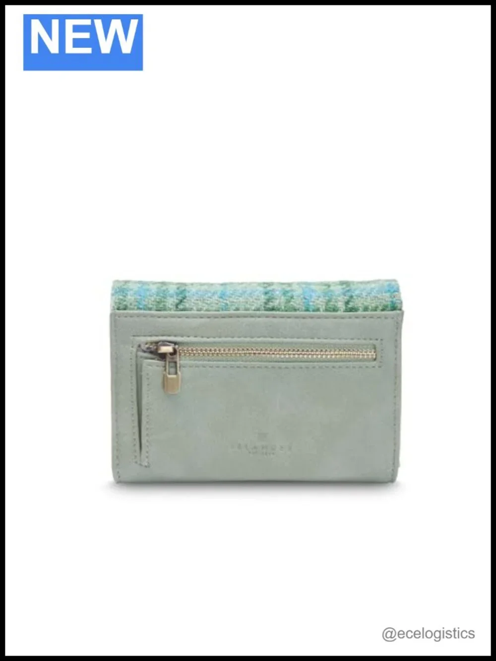 Harris Tweed Clasp Purse with PU Leather - Small Wallet Coin Pocket